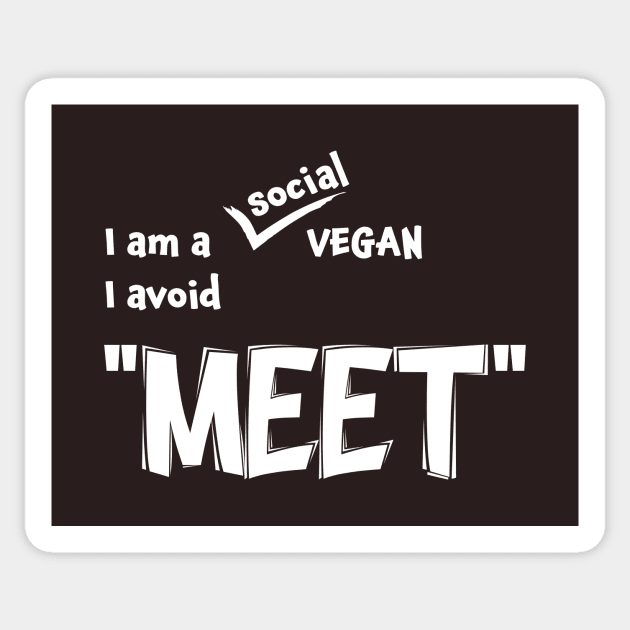 Funny Vegan Pun: Dad Joke Typography Sticker by Jiyoun's Store 1